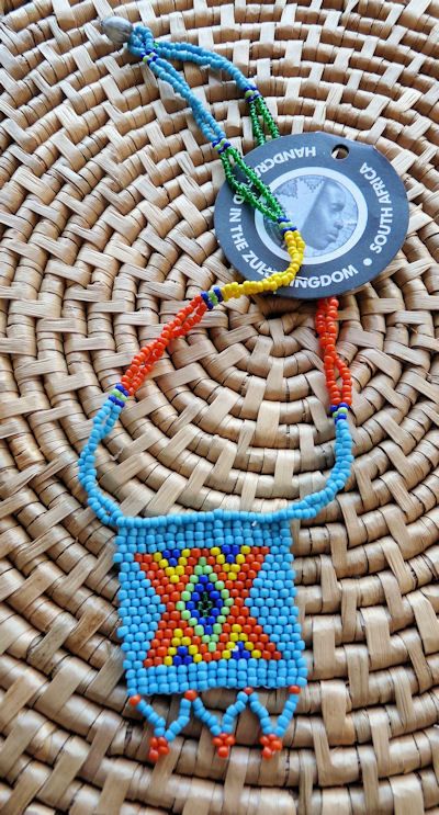 Africa Jewelry Zulu Love Letter Bead Pendant Necklace D