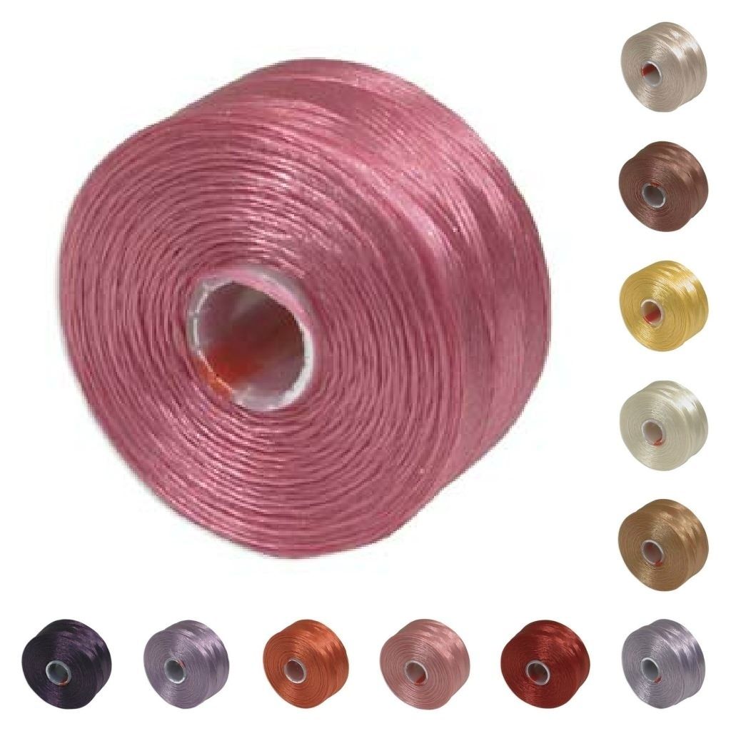 lon Beading Thread Mix 41980 (12 bobbins) Size D Pink Red Purple