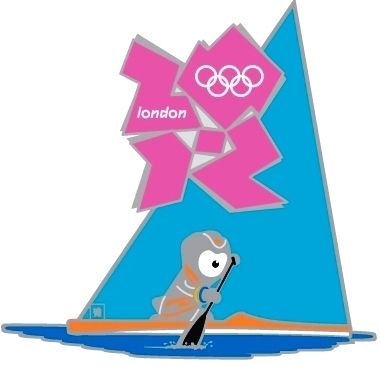 2012 London Olympic Mascot Canoe Sprint Games Mark Sports Pin New