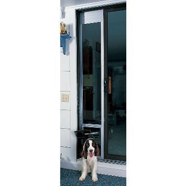 PetSafe Deluxe Sliding Patio Door Dog Door Lge White