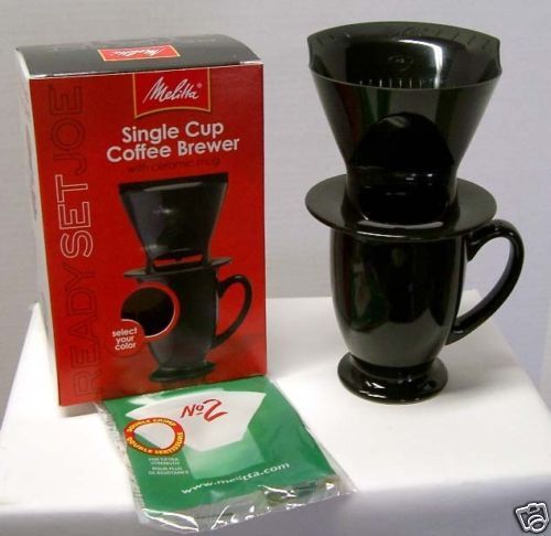 Melitta RSJ Single Cup Coffeebrewer w Ceramic Mug Black