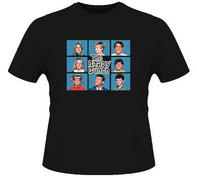 The Brady Bunch Retro Tv Show Classic Fun Black T Shirt