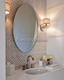 EXTRA LARGE 28 Oval Wall Mirror Vanity Bathroom Beveled Smooth