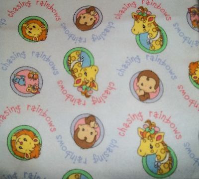 Moments Chasing Rainbows Flannel 38x26 Playpen Play Yard Sheet