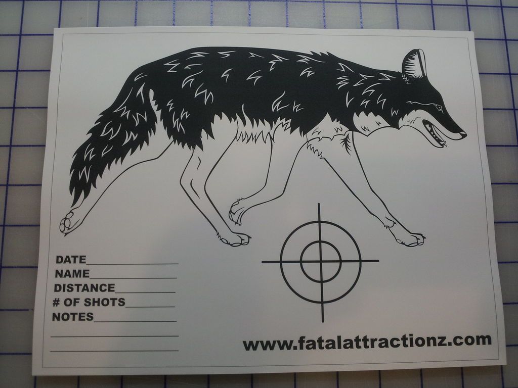 Shooting Targets 5 Pack Coyote Airsoft BB Rimfire Rifle pistol dart