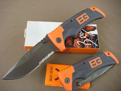 Newly listed Gerber Bear Grylls Folding Camping Hunting Survival saber