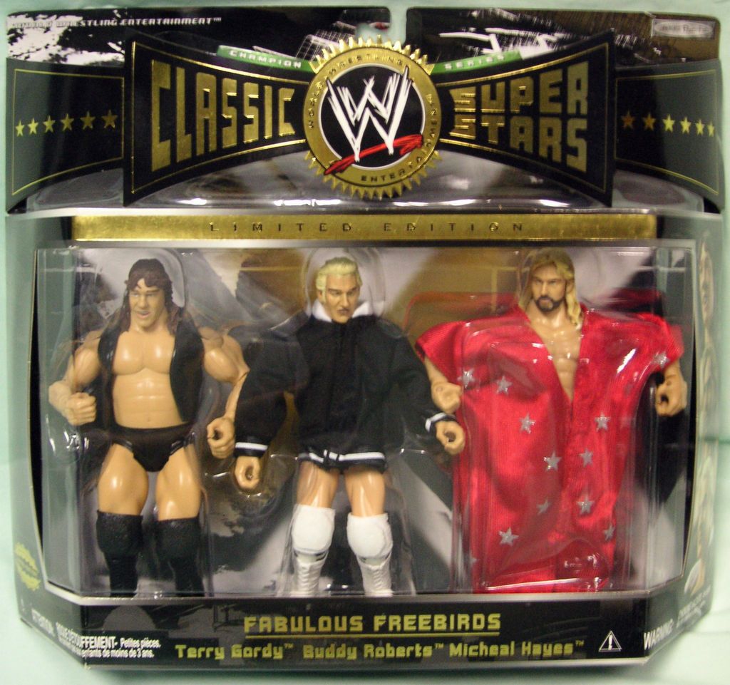 WWE Classic THE FABULOUS FREEBIRDS Hayes & Gordy & Roberts 3 Pack