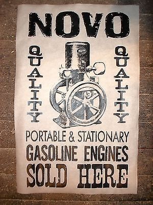 POSTER NOVO STATIONARY HIT & MISS GAS ENGINES SOLD HERE 18X30 (075