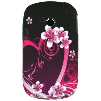 LG 800G designer Heart flowers rubberized GEL cell phone cover case