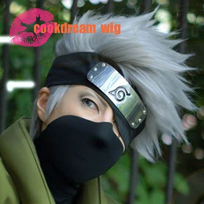 Hot Sell Kakashi SOUL EATER Anime Silvery white Short Cosplay Wig