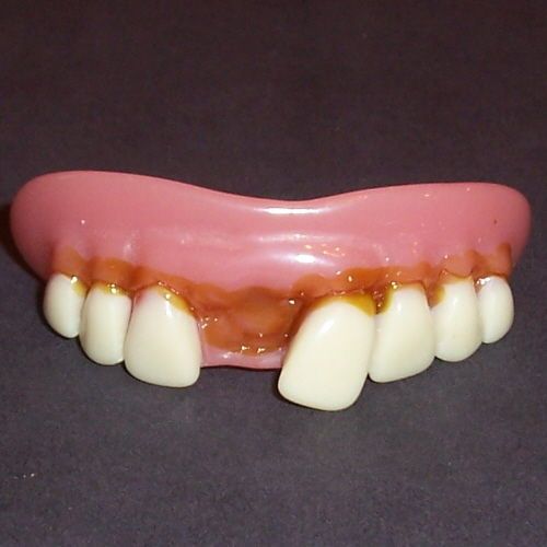 Deluxe Billy Bob Quarter Buck Fake Costume False Teeth Dentures Funny