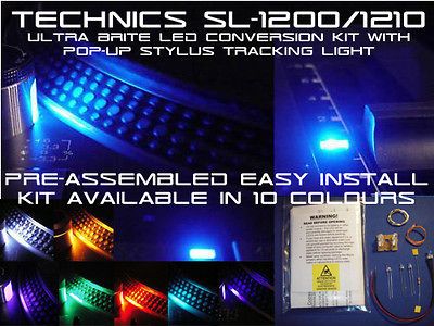 Technics SL1200/1210 Ultra Brite LED Kit With Stylus Light  Blue/White
