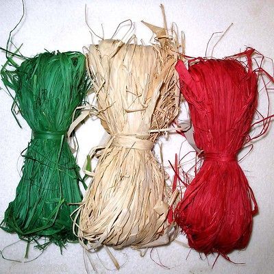 NATURAL ECO RAFFIA 1.5 oz Bundles Recycled Material Gift Wrap Bags
