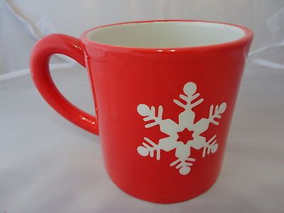 Cracker Barrel Coffee Mug Christmas Holiday Snowflake Merry Merry