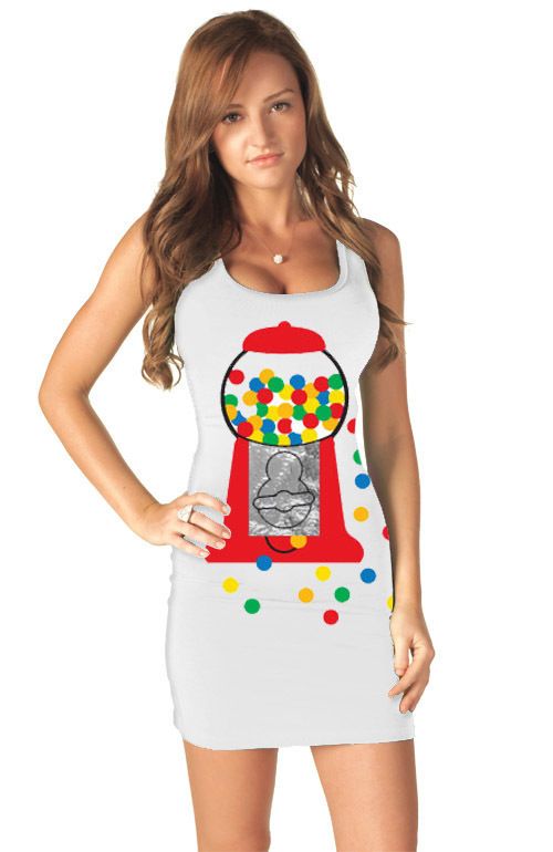 Juniors Gumball Candy Machine As Seen On Music Pop Star Costume Sexy