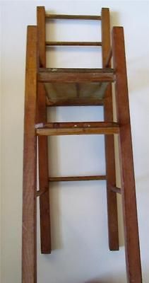 Antique Wooden Doll Chair with High Seat