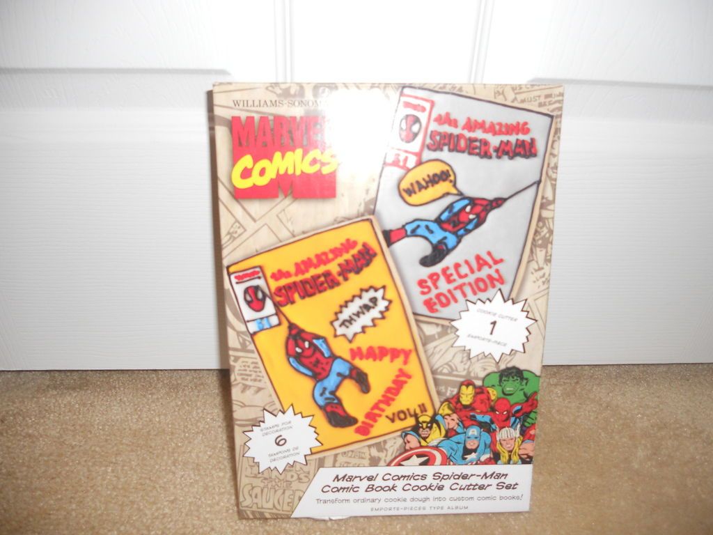 NEW Williams Sonoma Marvel Comics Cookie Cutter Set Spiderman