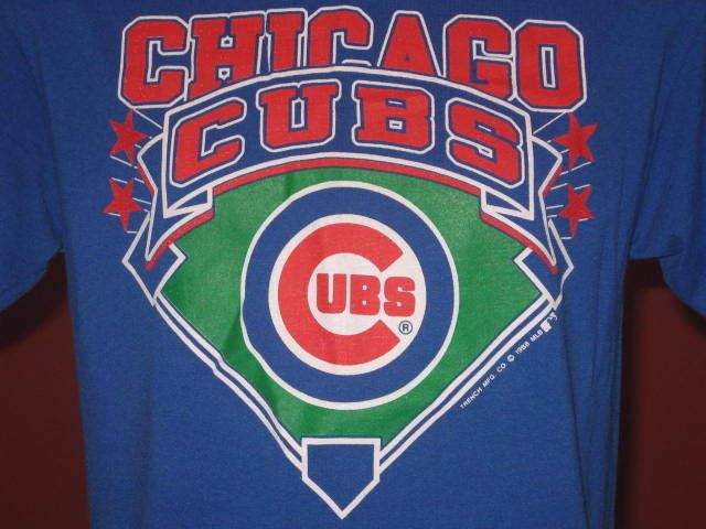 vintage 80s CHICAGO CUBS T Shirt MEDIUM trench mlb baseball super soft