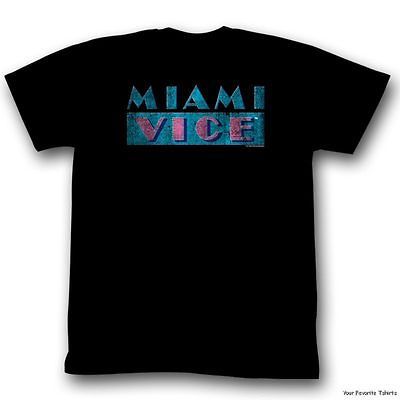 Licensed Miami Vice TV Show Distressed Logo Adult Shirt S XXL