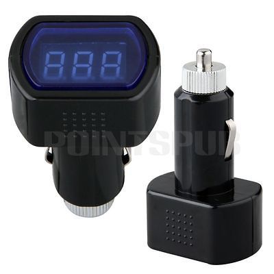 LED Car Battery Electric Cigarette Lighter Voltmeter Voltage Meter DC