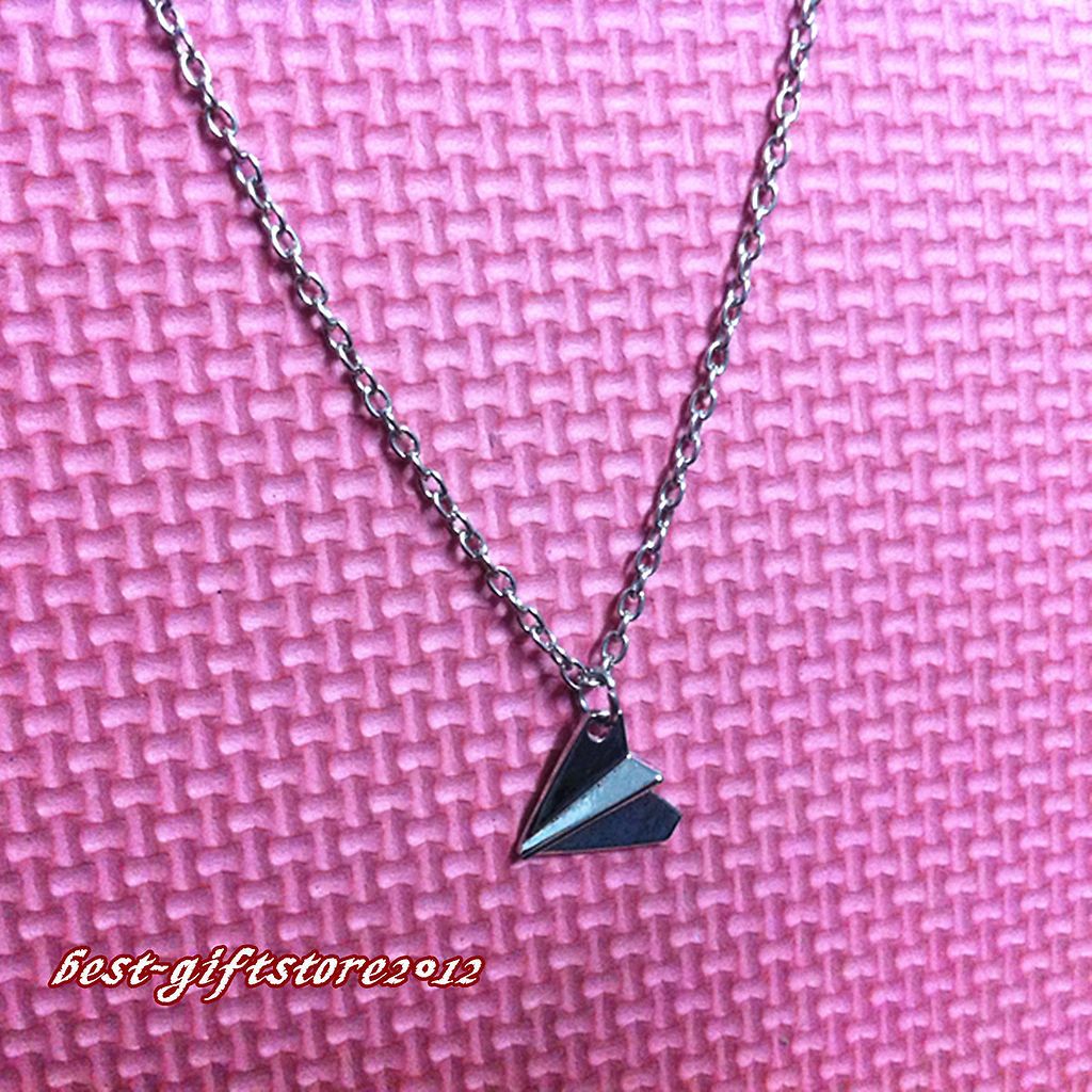NEW One Direction Harry Styles Paper Plane Necklace Airplane CB5503