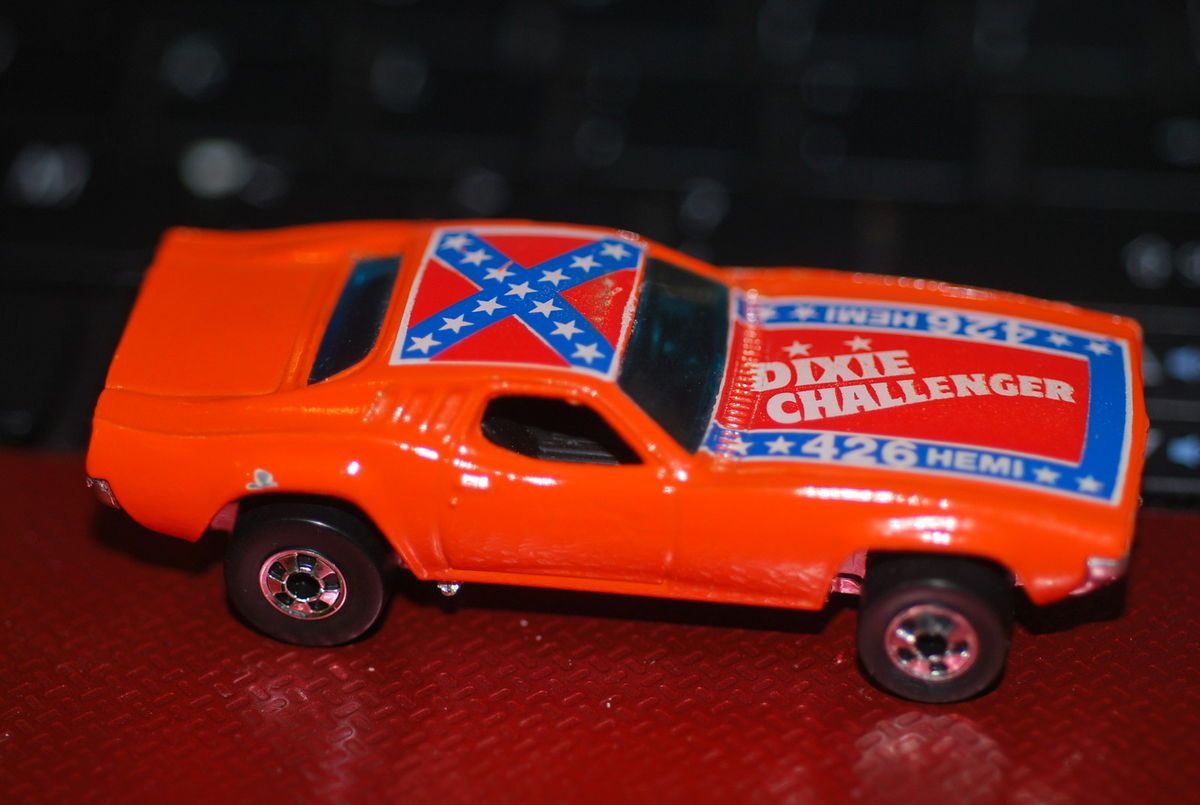 1981 Hot Wheels Dixie Challenger 3364 Orange 426 Hemi Rebel Flag on