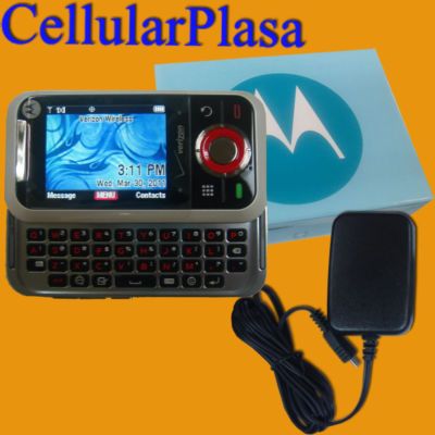 New Verizon Page Plus Motorola A455 Rival Silver QWERTY Slider Phone