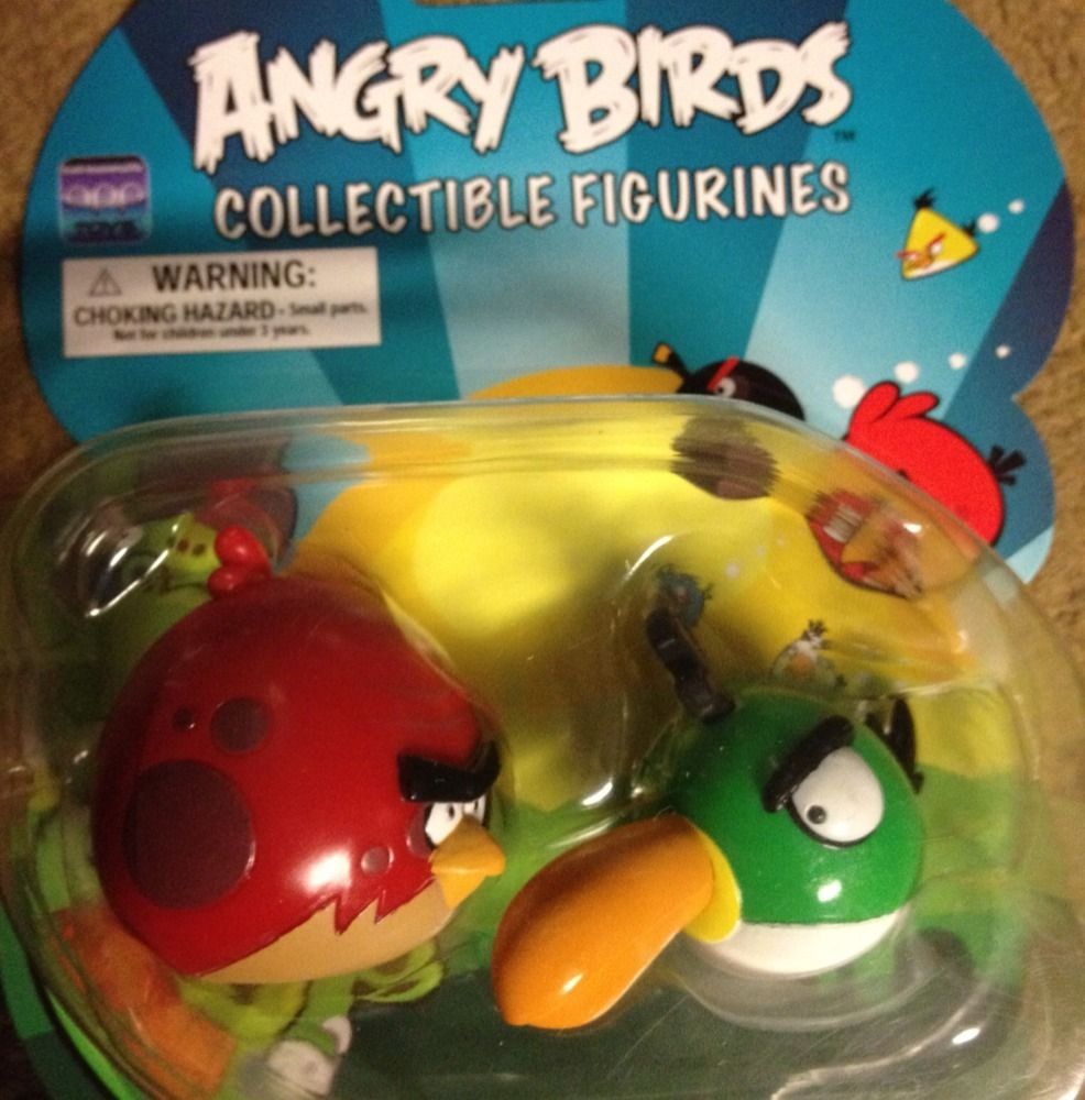 ANGRY BIRDS Collectible Figurines 2 Pack Toucan & Red Fat Bird VHTF